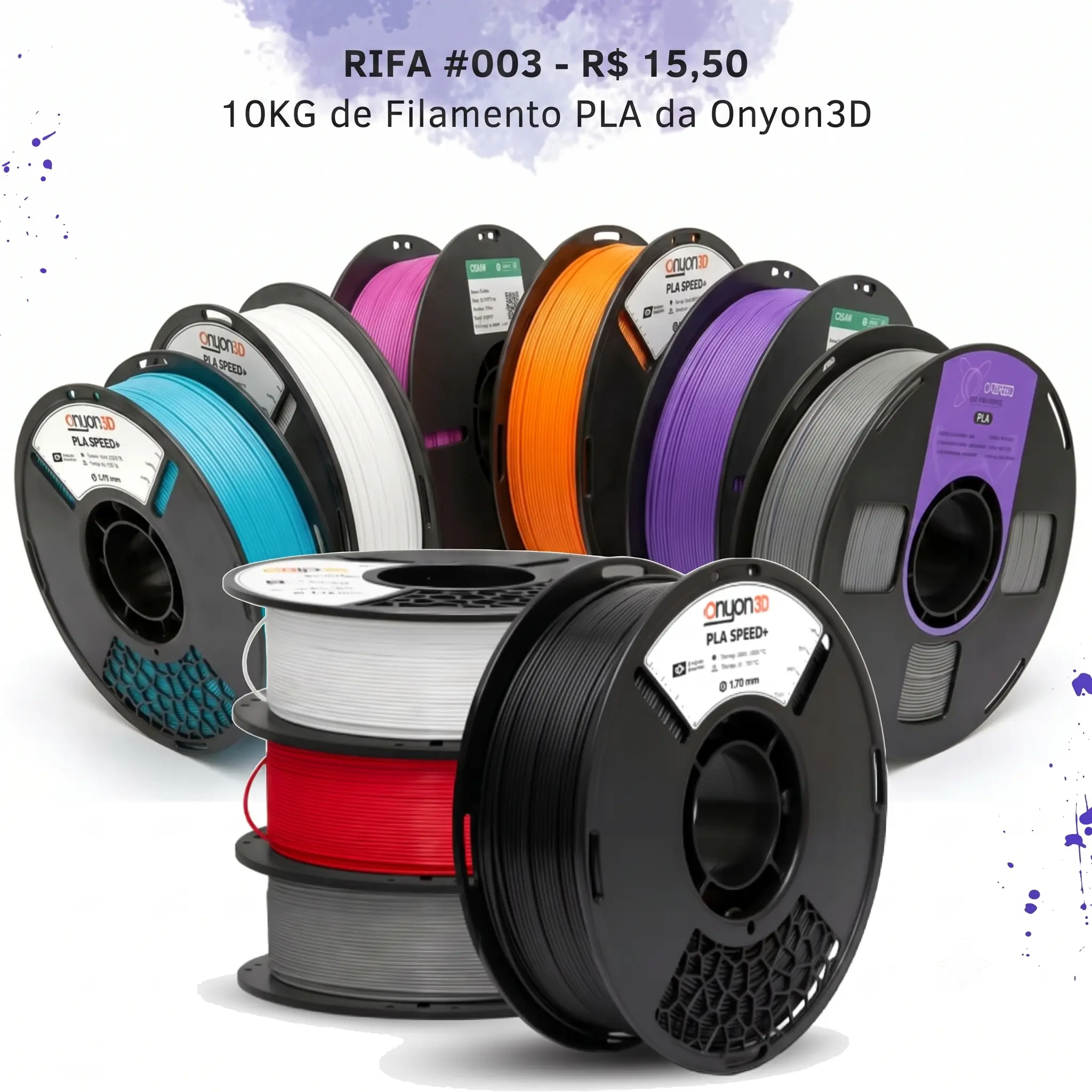 R003 – 10kg de Filamento PLA da Onyon3D
